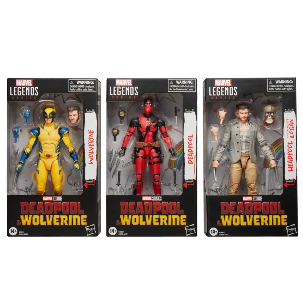 Marvel Legends Series - Deadpool & Wolverine 3-Pack Action Figure Bundle (G1638) Low Stock 1
