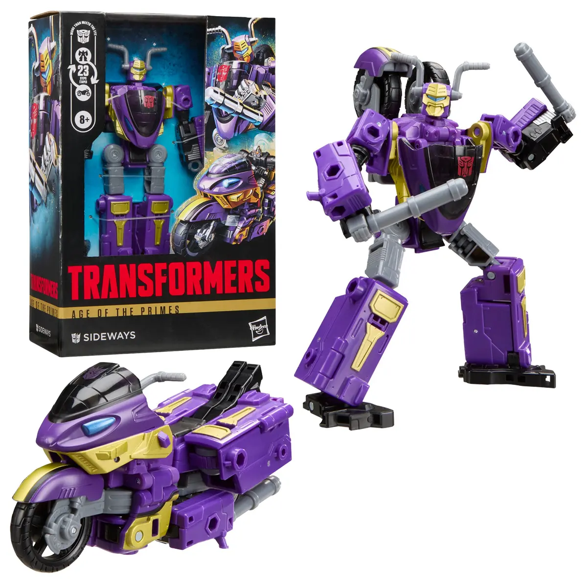 [Pre-Order] Transformers: Age Of The Primes - Voyager Sideways Action Figure & Mini-Con Crosswise & Rook (G1999) 1