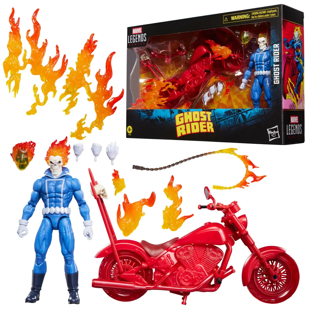 Marvel Legends Series - Ghost Rider - Johnny Blaze Action Figure With Hell Cycle Motorcycle (G2083) Low Stock 1