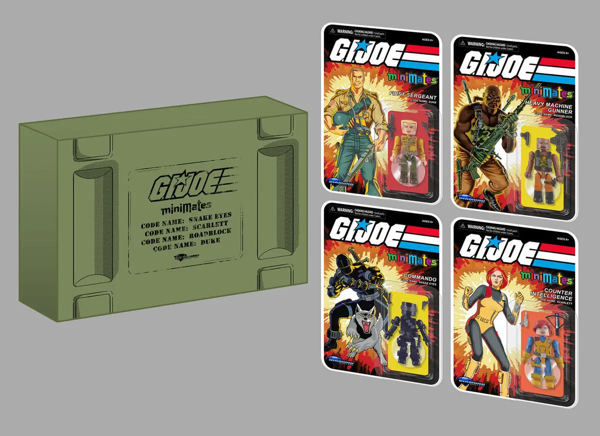 G.I. Joe Minimates - Snake Eyes, Scarlett, Duke And Roadblock Action Figures (84772) Box Set Low Stock 1