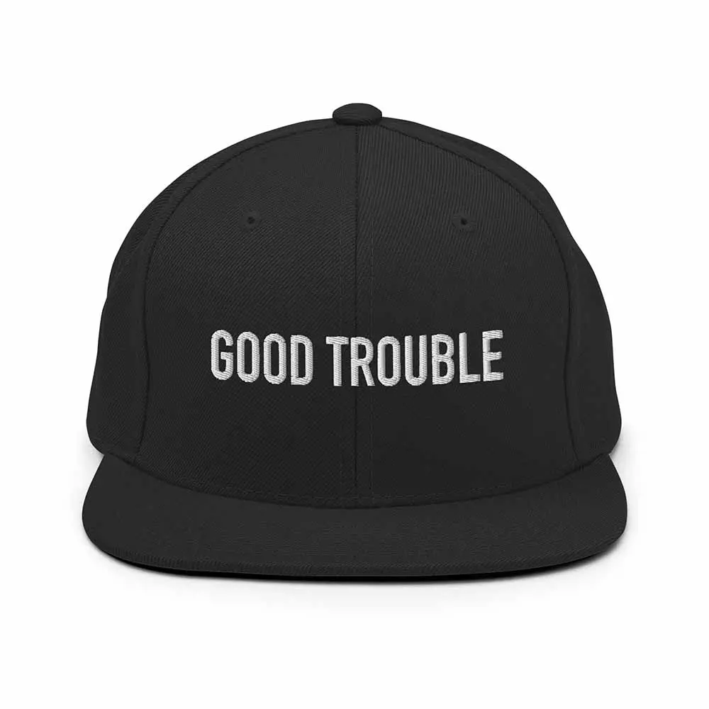 Good Trouble Flatbill 6-Panel Snapback Hat 1