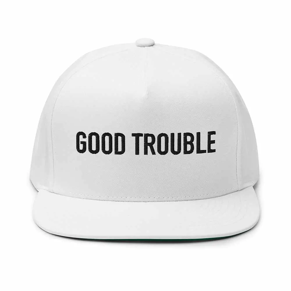 Good Trouble Flatbill 5-Panel Snapback Hat 2
