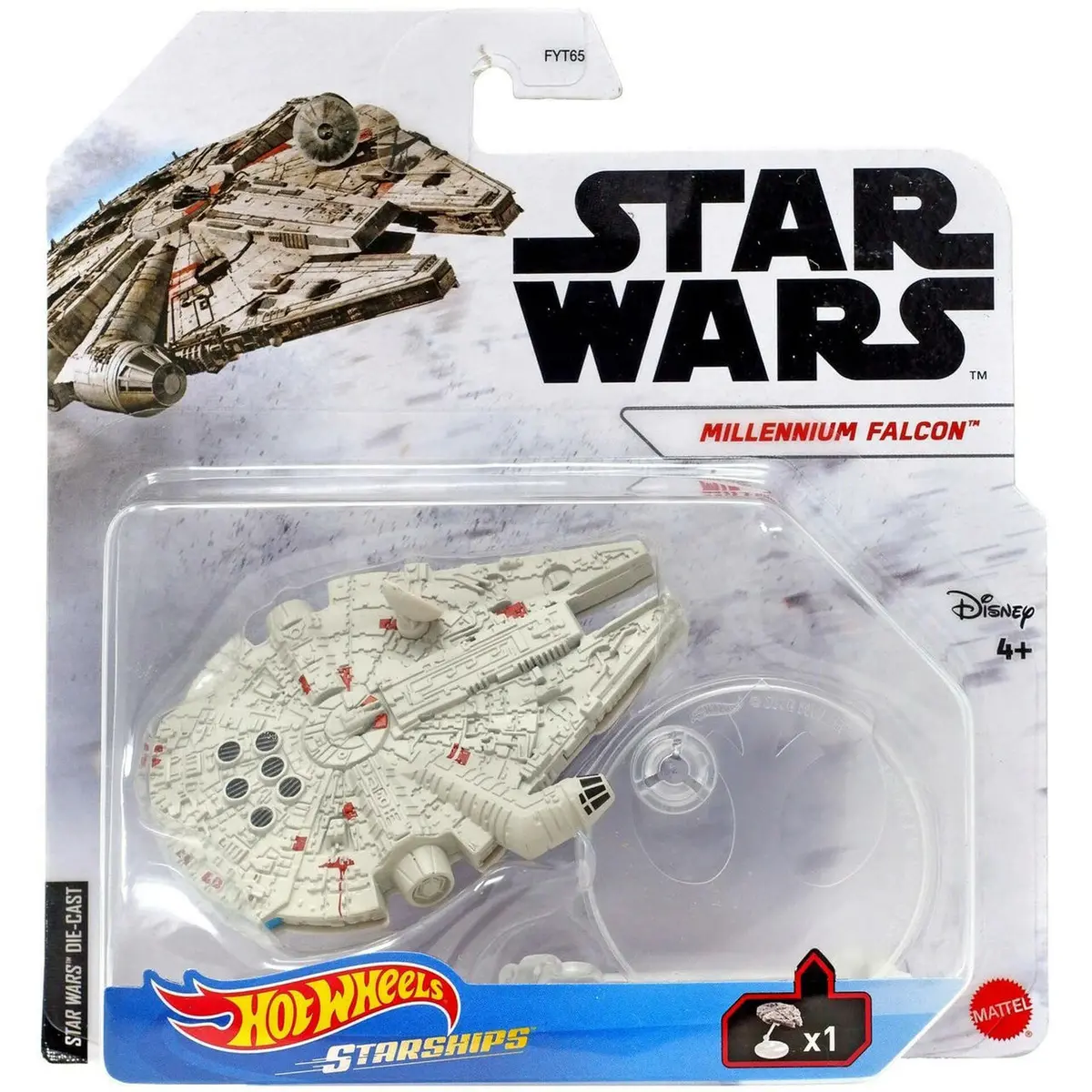 Mattel - Hot Wheels - Star Wars - Starships - Millennium Falcon Die-Cast Vehicle With Stand (Gwv23) 1