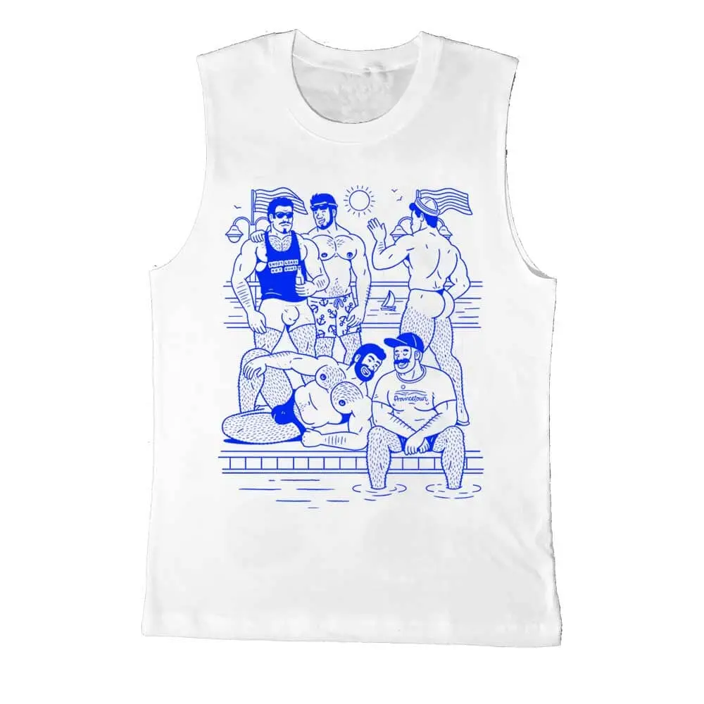 Ptown Boatslip Tea Sleeveless Tee 1