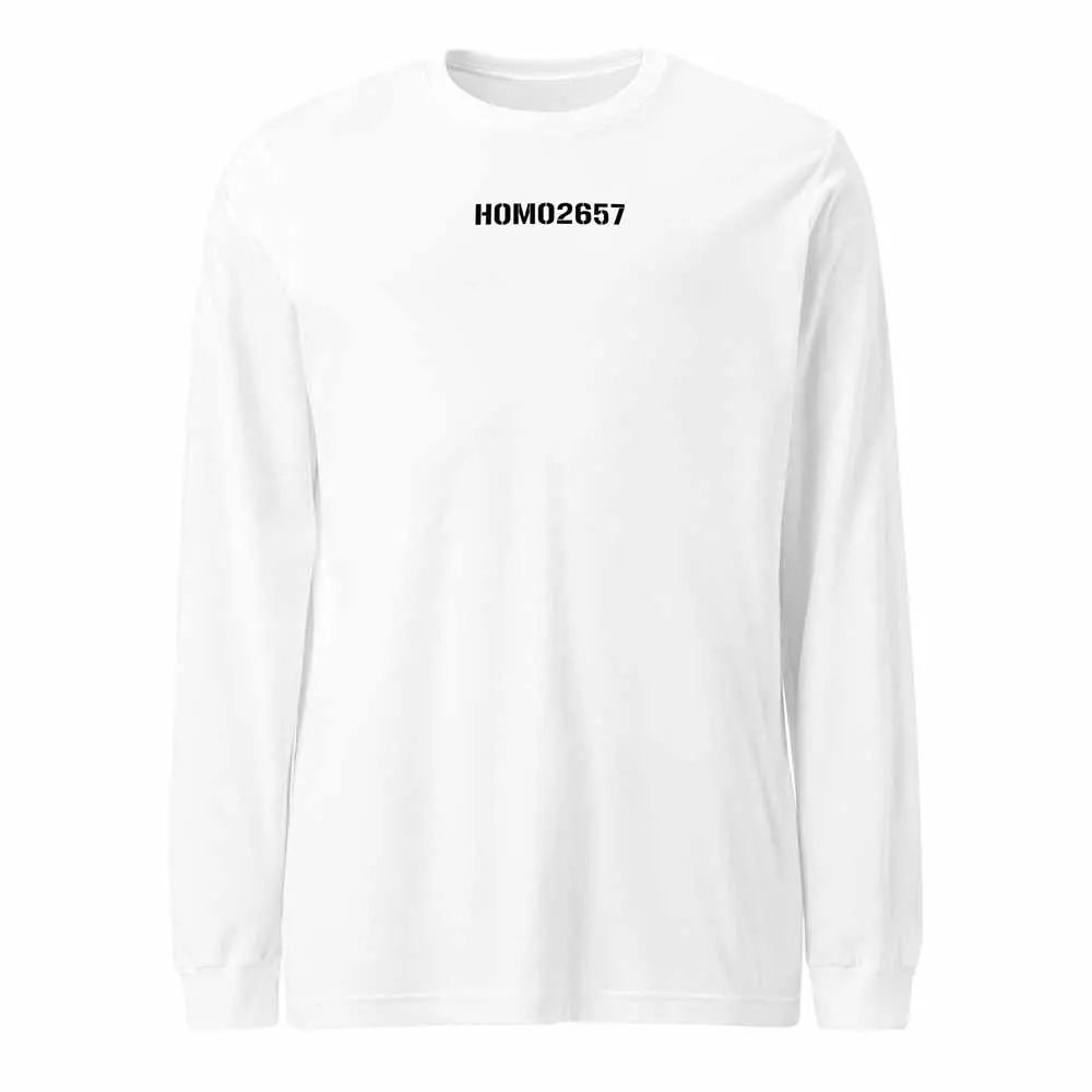 Homo2657 White Long Sleeve T-Shirt 1