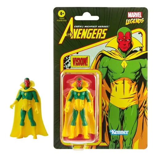 Marvel Legends - Kenner Retro Series - The Avengers - Vision 3.75-Inch Action Figure (F2667) Low Stock 1