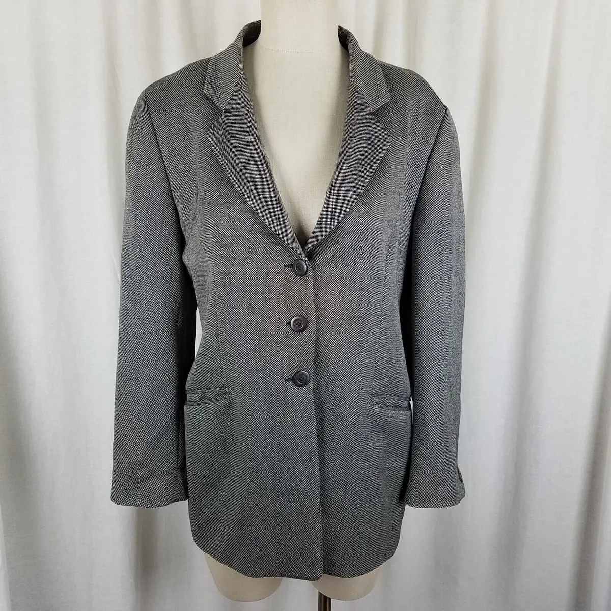 Zanella Amanda Plaid Jacket Blazer Womens 12 Riding Equestrian 3 Button Italy 1