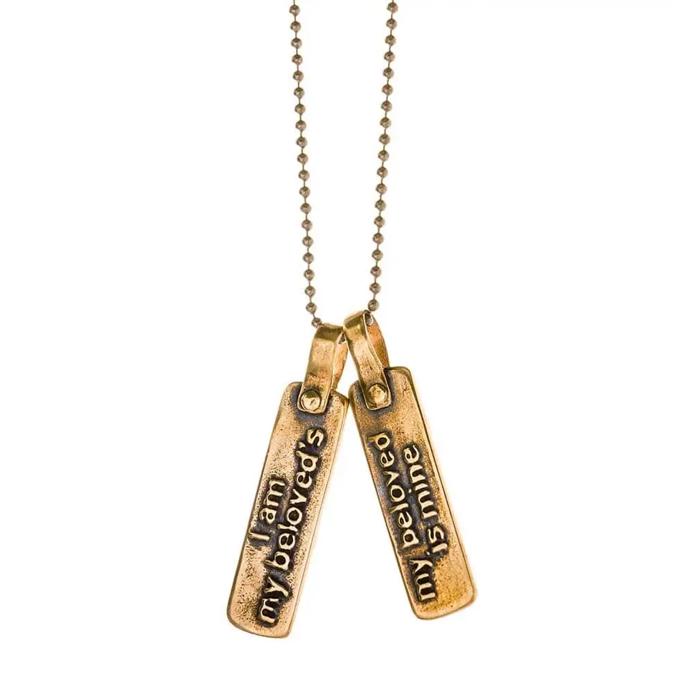 I Am My Beloved's, My Beloved Is Mine - Necklace In Bronze 1