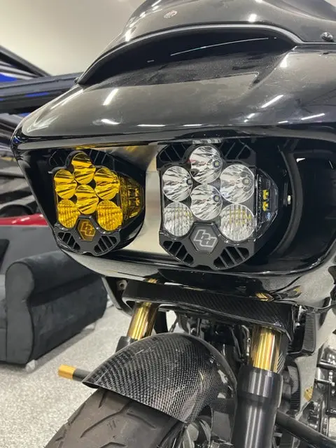 Road Glide Headlight Bracket Combo Kit For Baja Designs Lp6 1