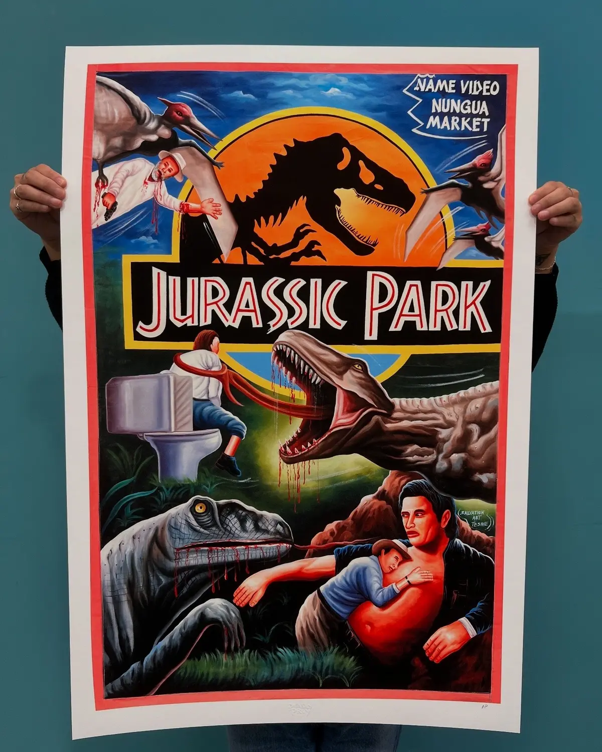 Jurassic Park - Archival Giclée Print From Static Medium By Salvation (Artist’S Proof) 1