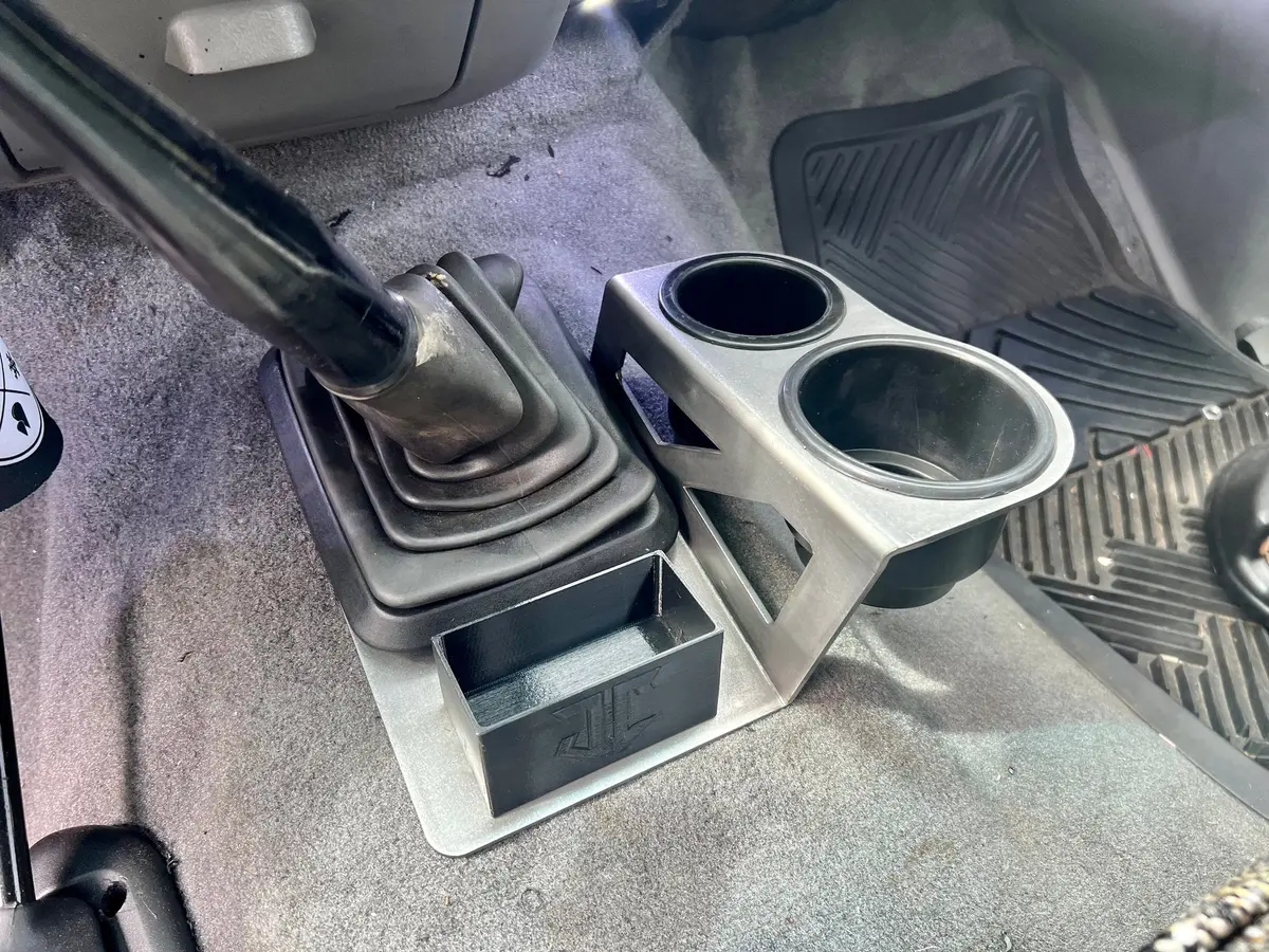 Jc Customs Shifter Mounted Cup Holder - 1973-2004 Ford F-Series & Bronco 1