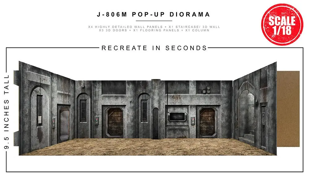 Extreme-Sets J-806M Pop-Up Diorama 1:18 (For 3.75 Inch Scale Action Figures) Playset Last One! 1