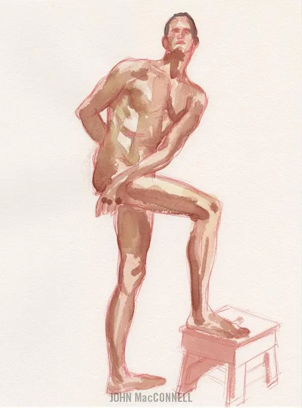 "Joe" Original Ink & Watercolor 1