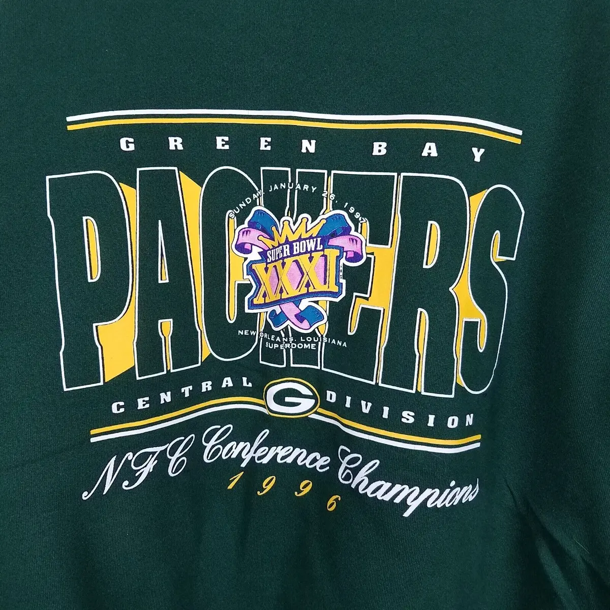 Vintage Galt Sand Nfl Green Bay Packers 96 Nfc Central Champs Sweatshirt Mens Xl 1