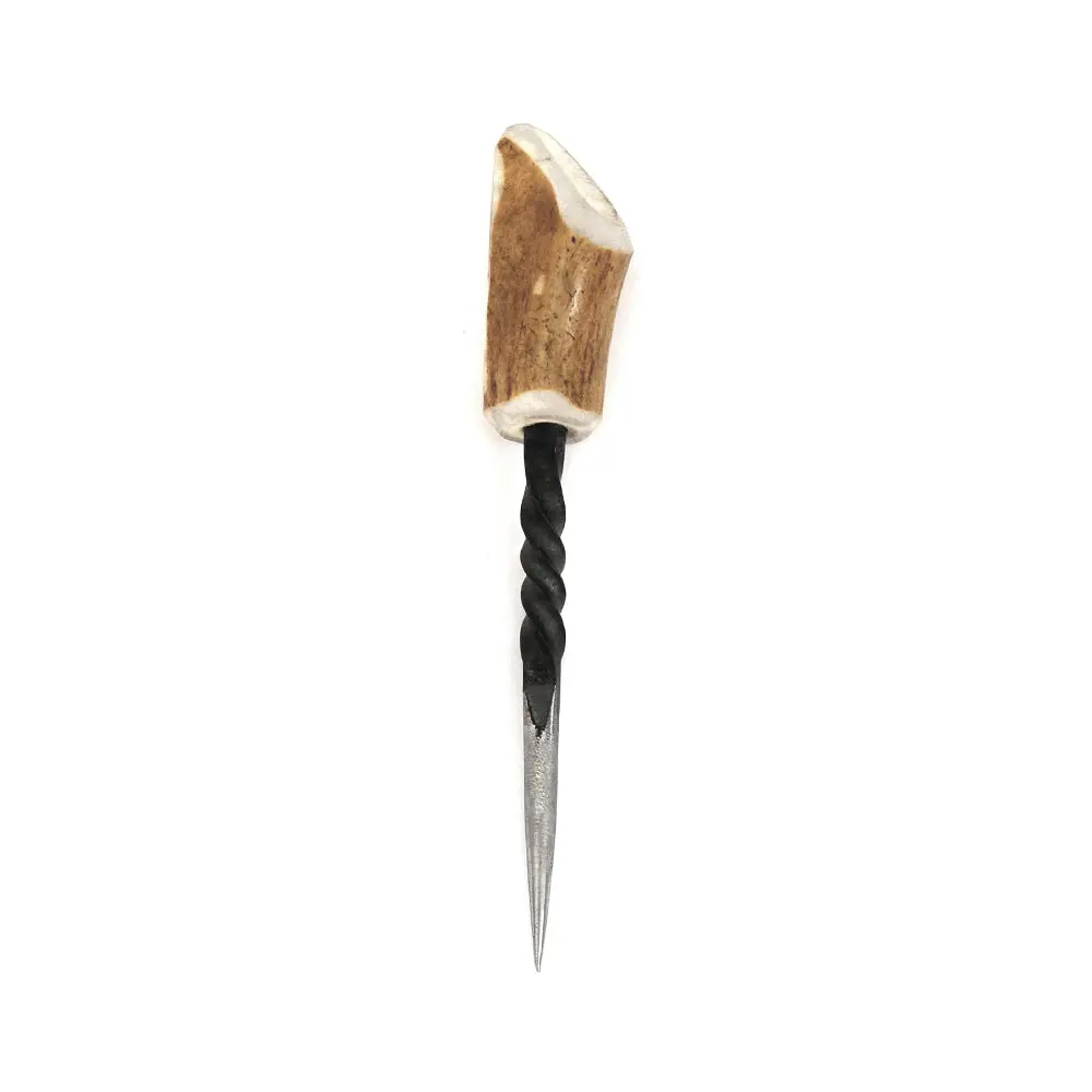 Hand Forged Antler Awl 1