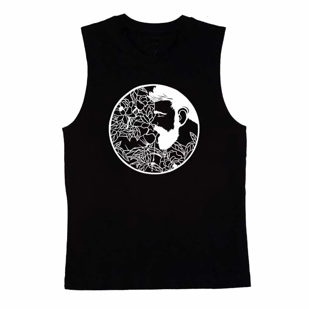 Kinky Needles Bearded Floral Nectar Sleeveless T-Shirt 1