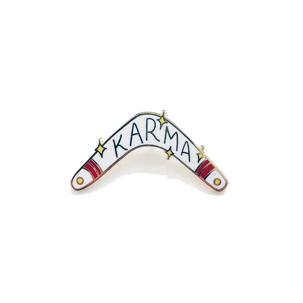 Karma Boomerang Pin 1