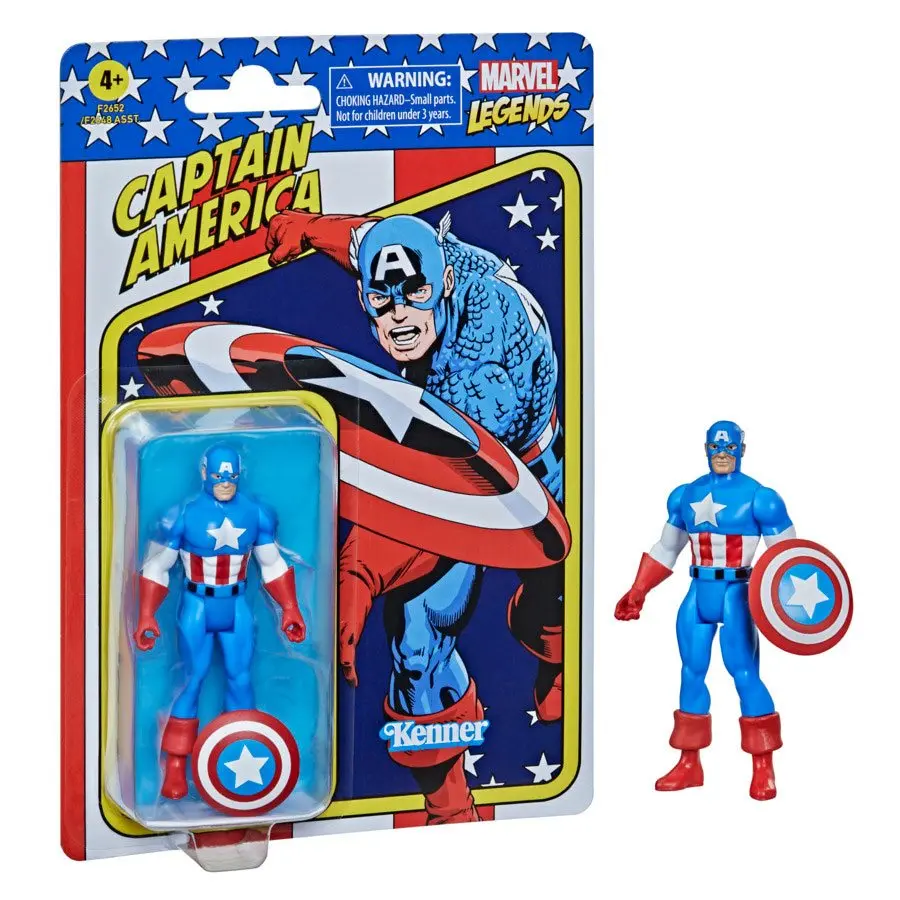 Marvel Legends - Kenner Retro Series - Captain America 3.75-Inch Action Figure (F2652) 1