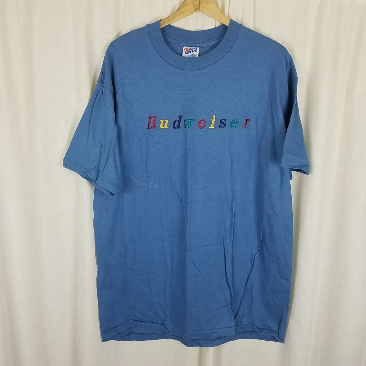 Vintage Budweiser King Of Beers Embroidered Rainbow Pride Tshirt Mens Xl 90S Usa 1