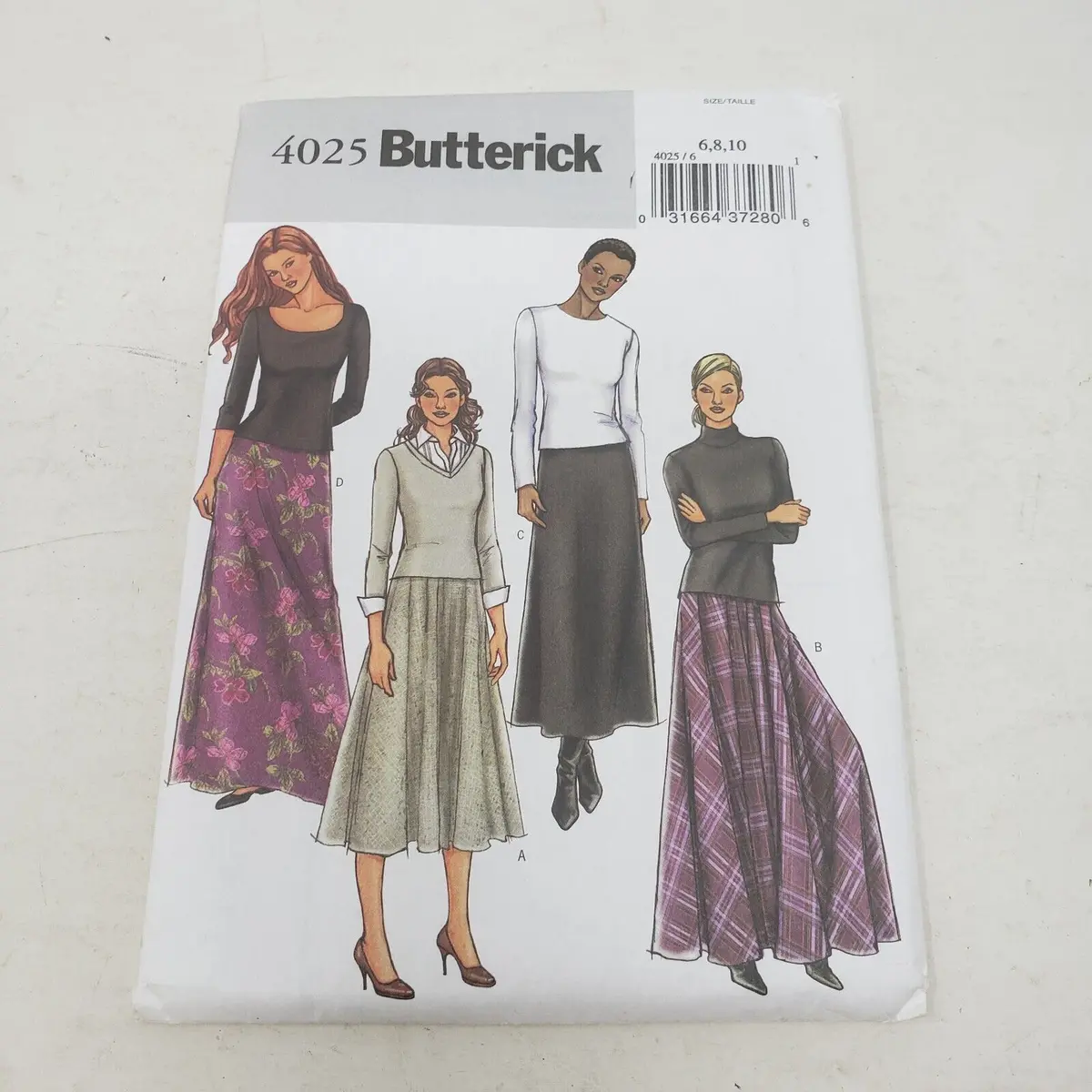 Butterick Pattern 4025 Misses Skirts Flared Or Bias 2 Styles Sizes 6 8 10 Uncut 1