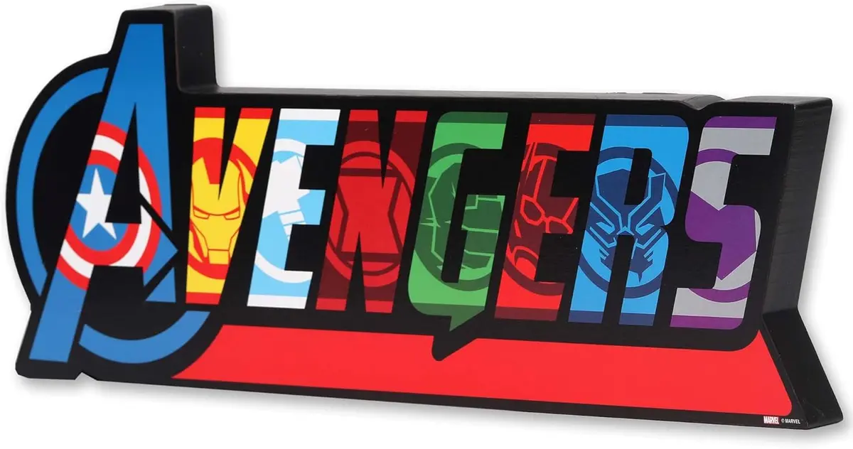 Open Road Brands - Marvel - The Avengers Logo - Wood/Wooden Art/Tabletop Decor (19572) 1