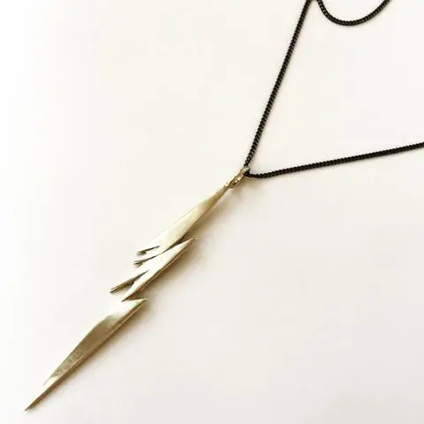 Thunderbolts And Lightning Necklace In Bronze 1