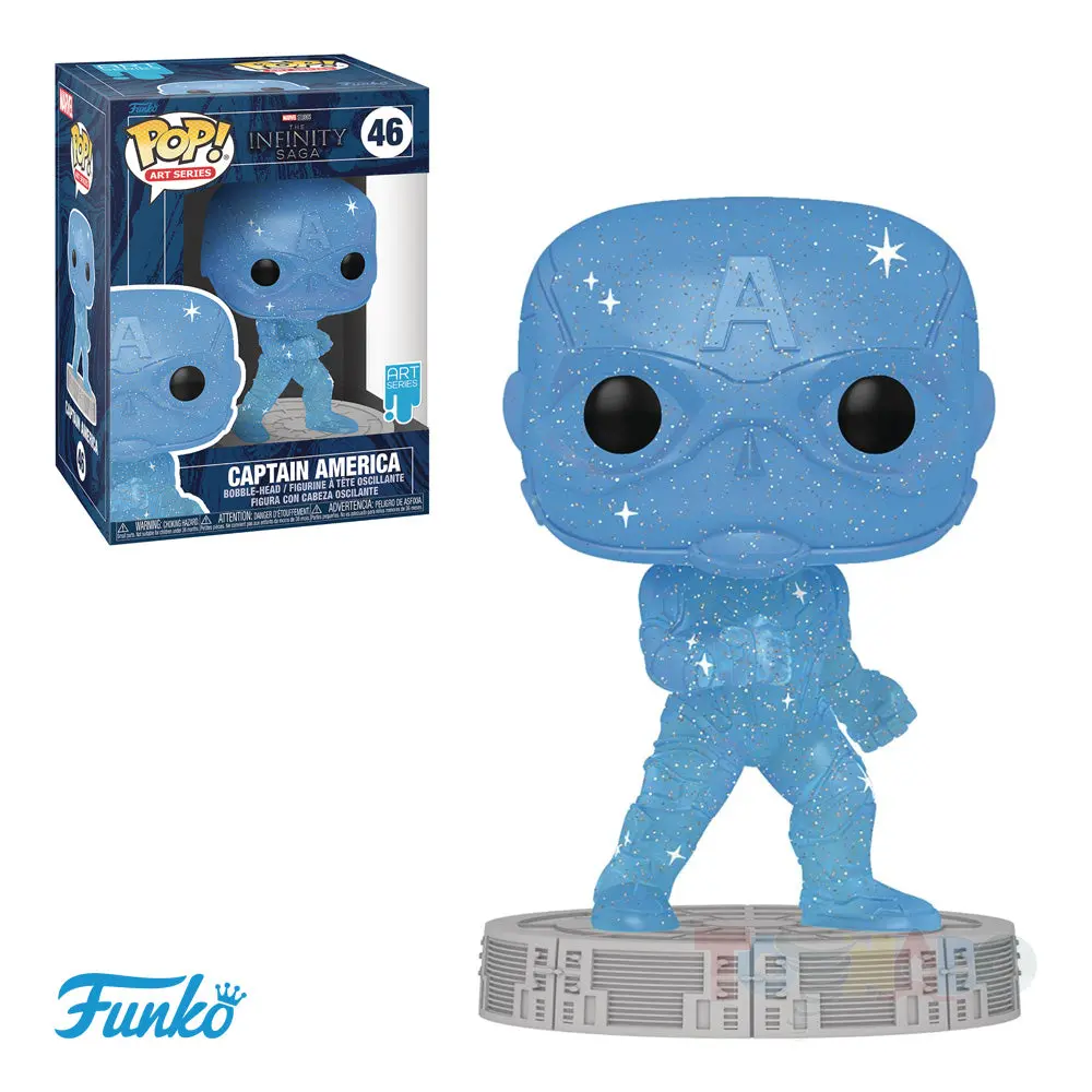Funko Pop! Art Series #46 - Marvel - The Infinity Saga: Endgame - Captain America Vinyl Figure With Protective Hard Case Low Stock 1