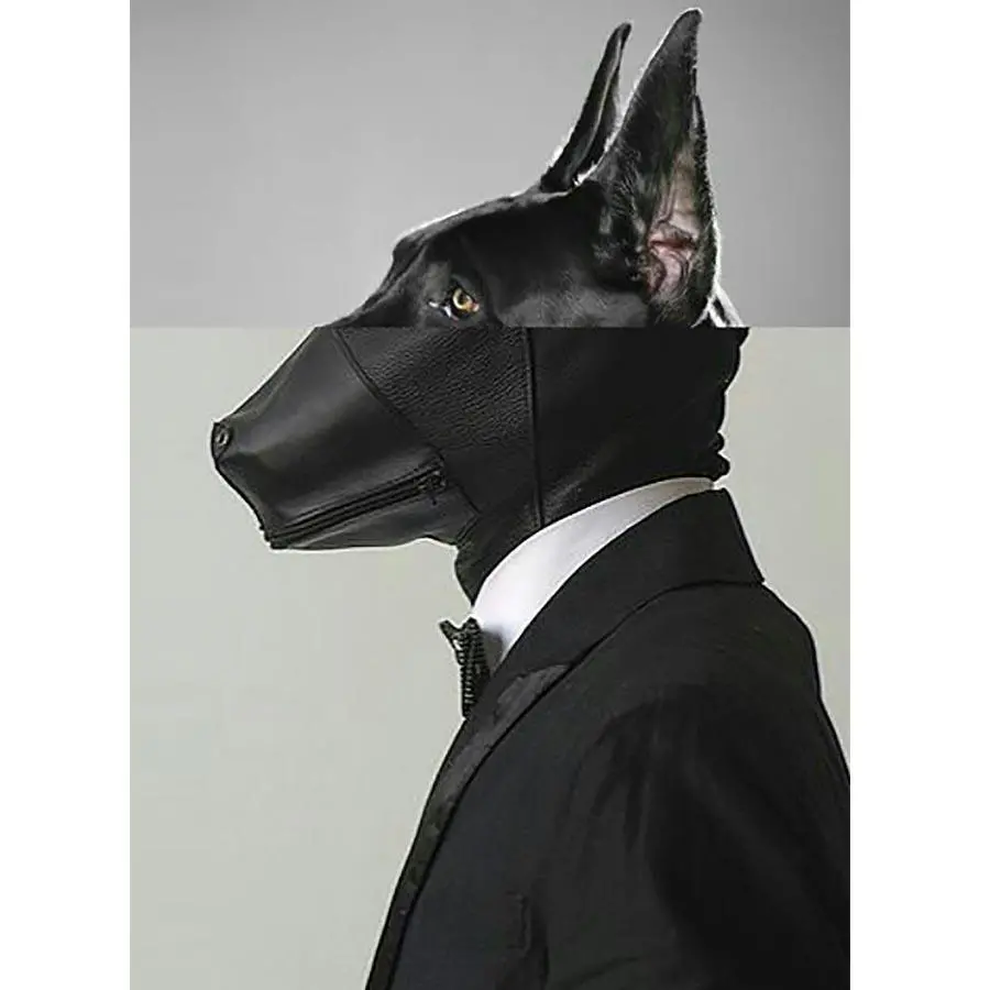 Naro Pinosa Doberman Puppy Play Muzzle Postcard 1