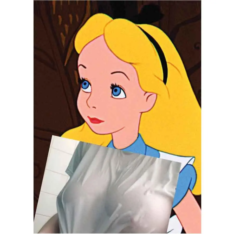 Naro Pinosa Blonde Wet T-Shirt Postcard 1