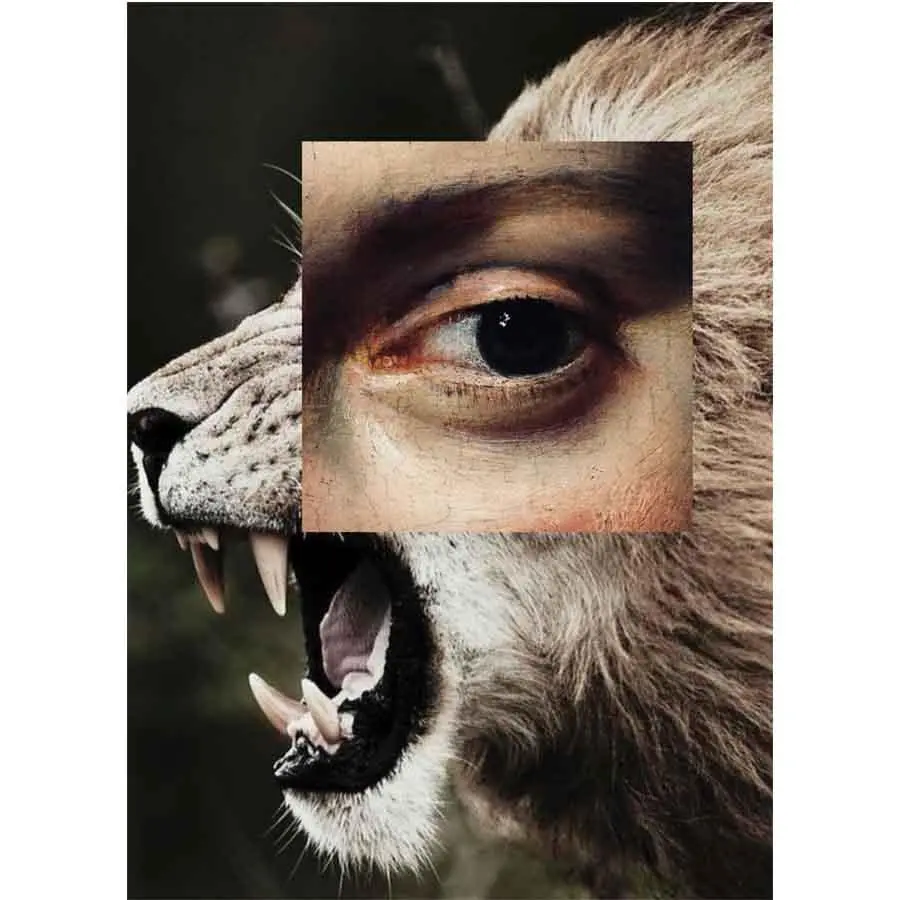 Naro Pinosa Lion Roar Eye Makeup Postcard 1