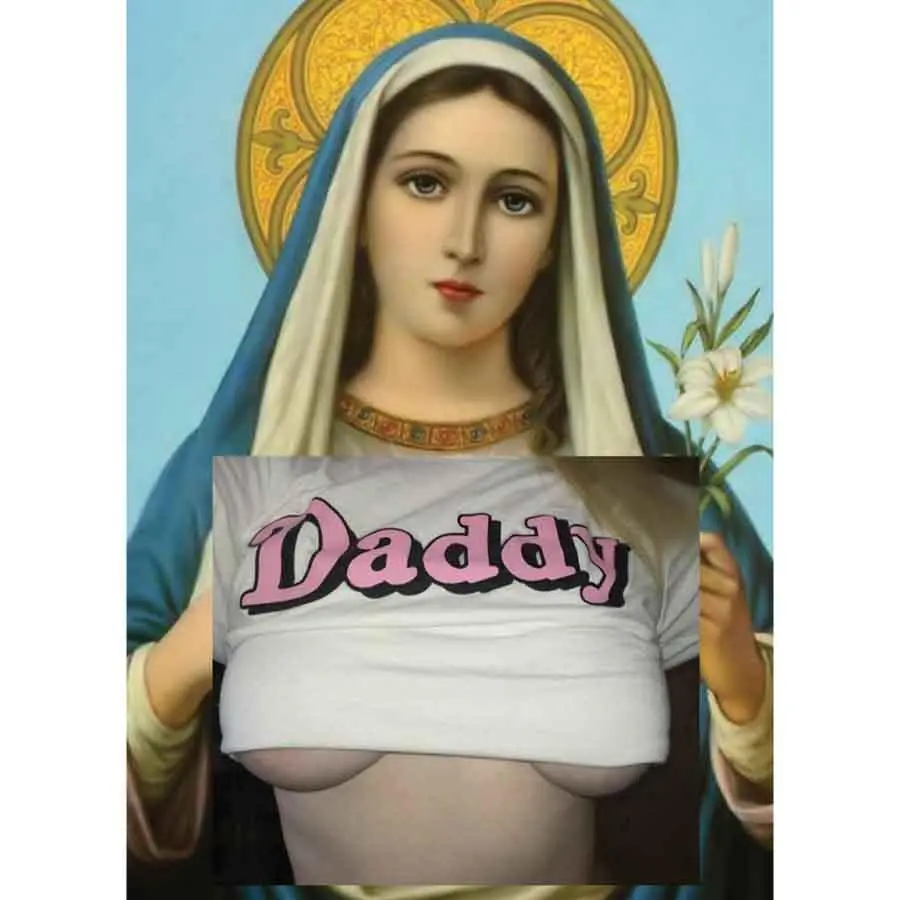 Naro Pinosa Virgin Mary Daddy Postcard 1