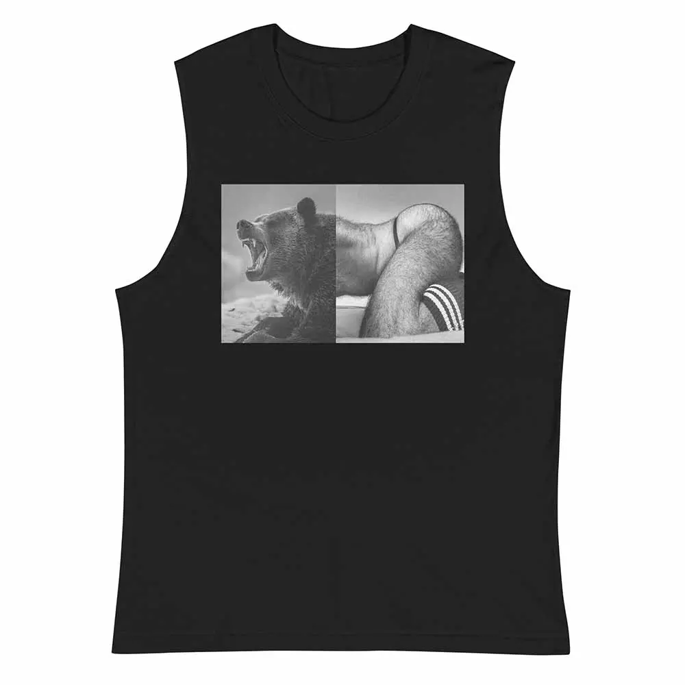 Naro Pinosa Growling Bear Sleeveless T-Shirt 1