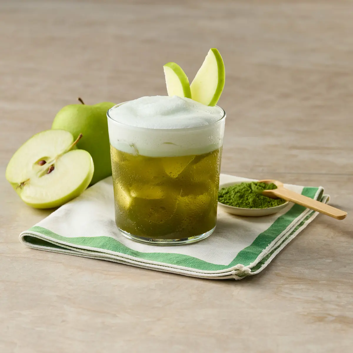 Iced Matcha With Green Apple Cold Foam 1