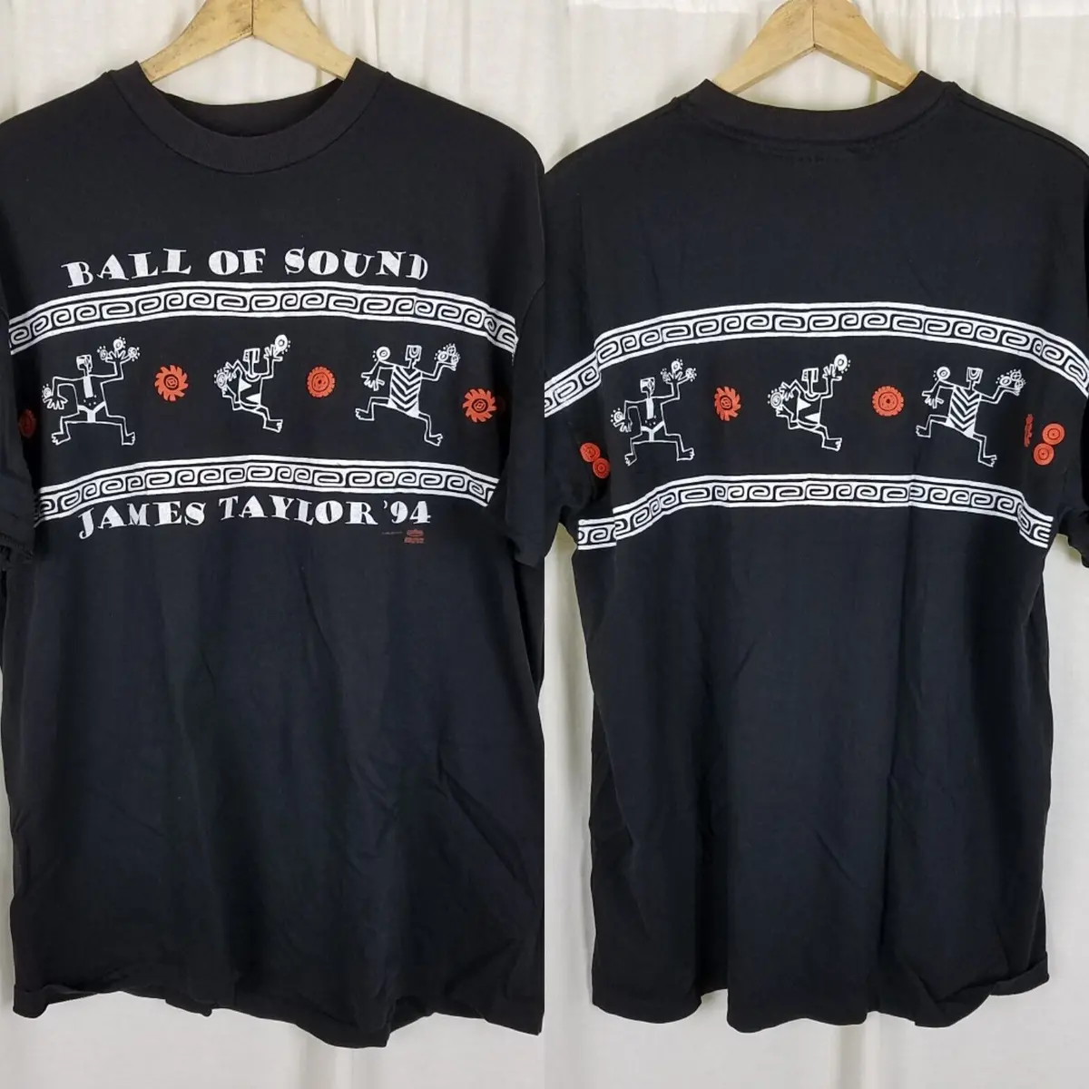 Vintage James Taylor Ball Of Sound 94 Concert Tshirt Mens Xl 90S Rock Band Usa 1