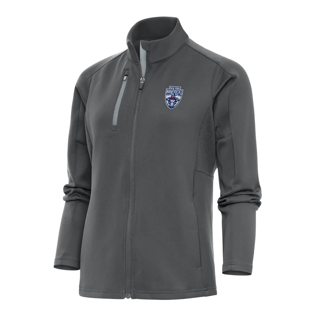 Pbr X Antigua Ladies New York Mavericks Generation Full Zip Jacket - Silver 1