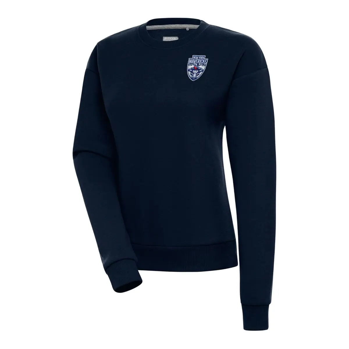 Pbr X Antigua Ladies New York Mavericks Victory Crewneck Sweatshirt - Blue 1