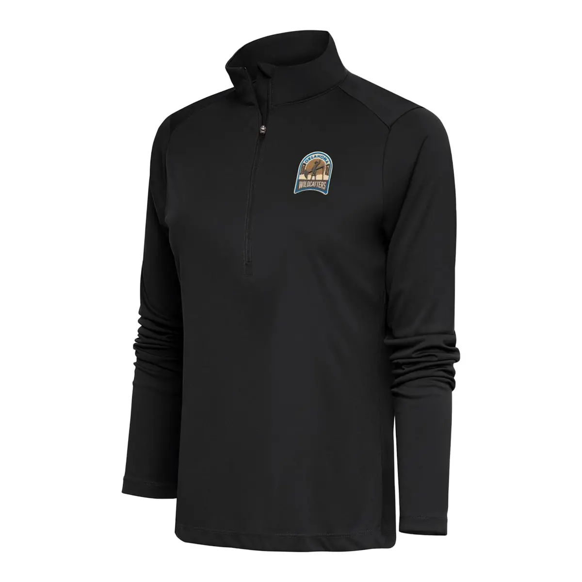 Pbr X Antigua Ladies Oklahoma Wildcatters Tribute 1/4 Zip - Black 1