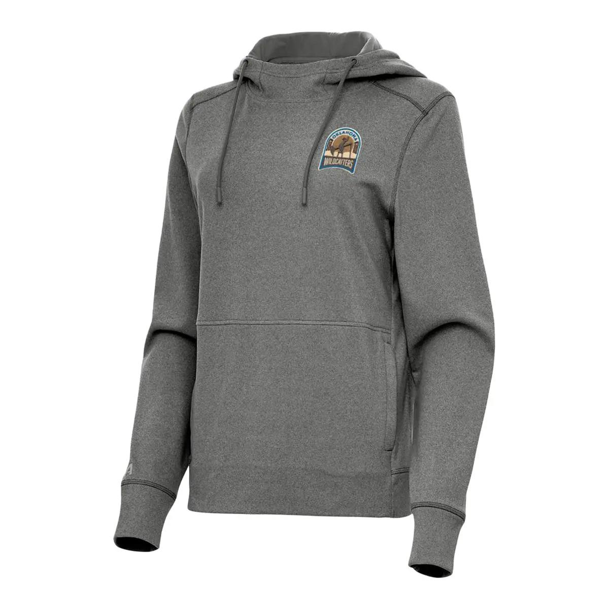 Pbr X Antigua Ladies Oklahoma Wildcatters Justice Pullover Hoodie - Silver 1