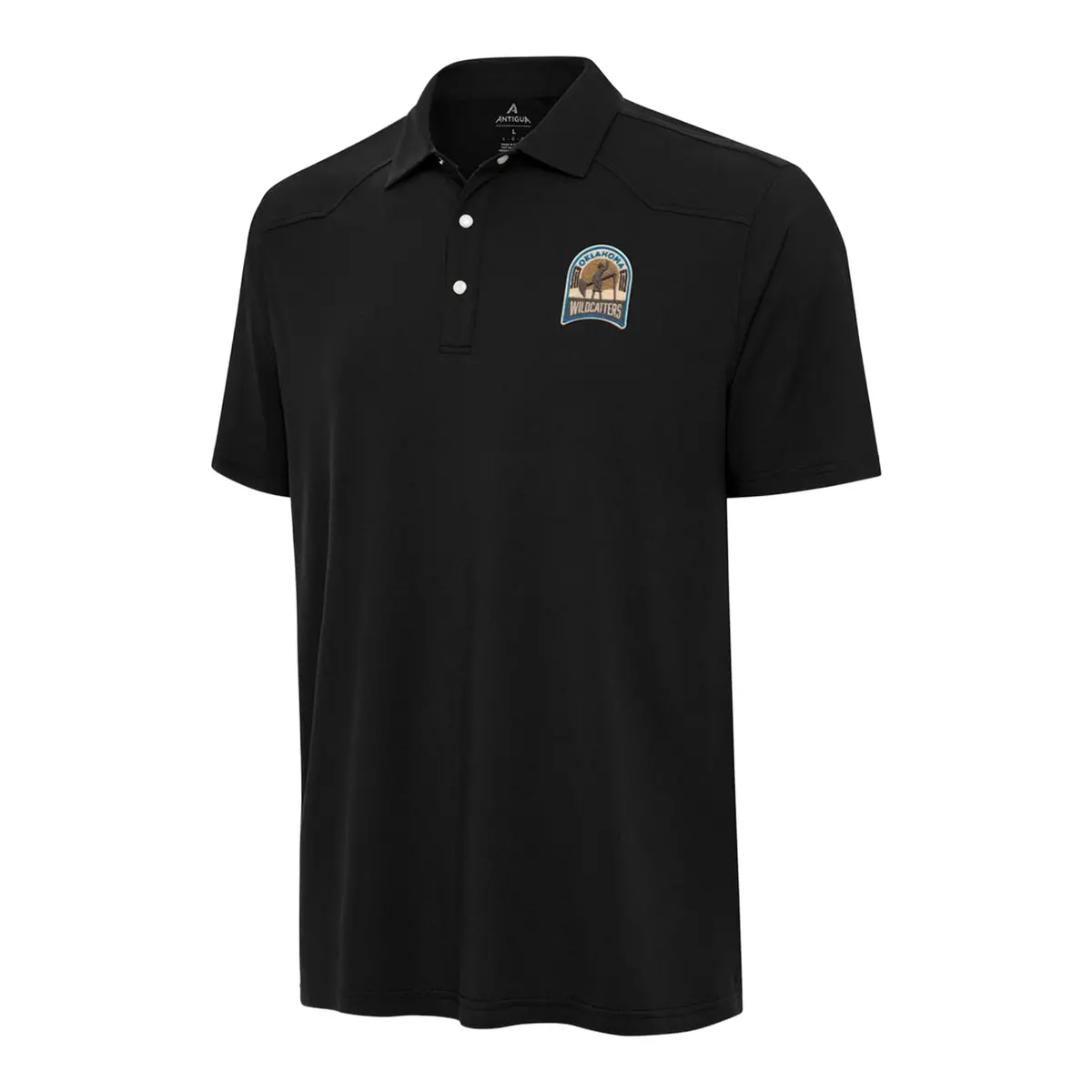 Pbr X Antigua Oklahoma Wildcatters Western Polo - Black 1