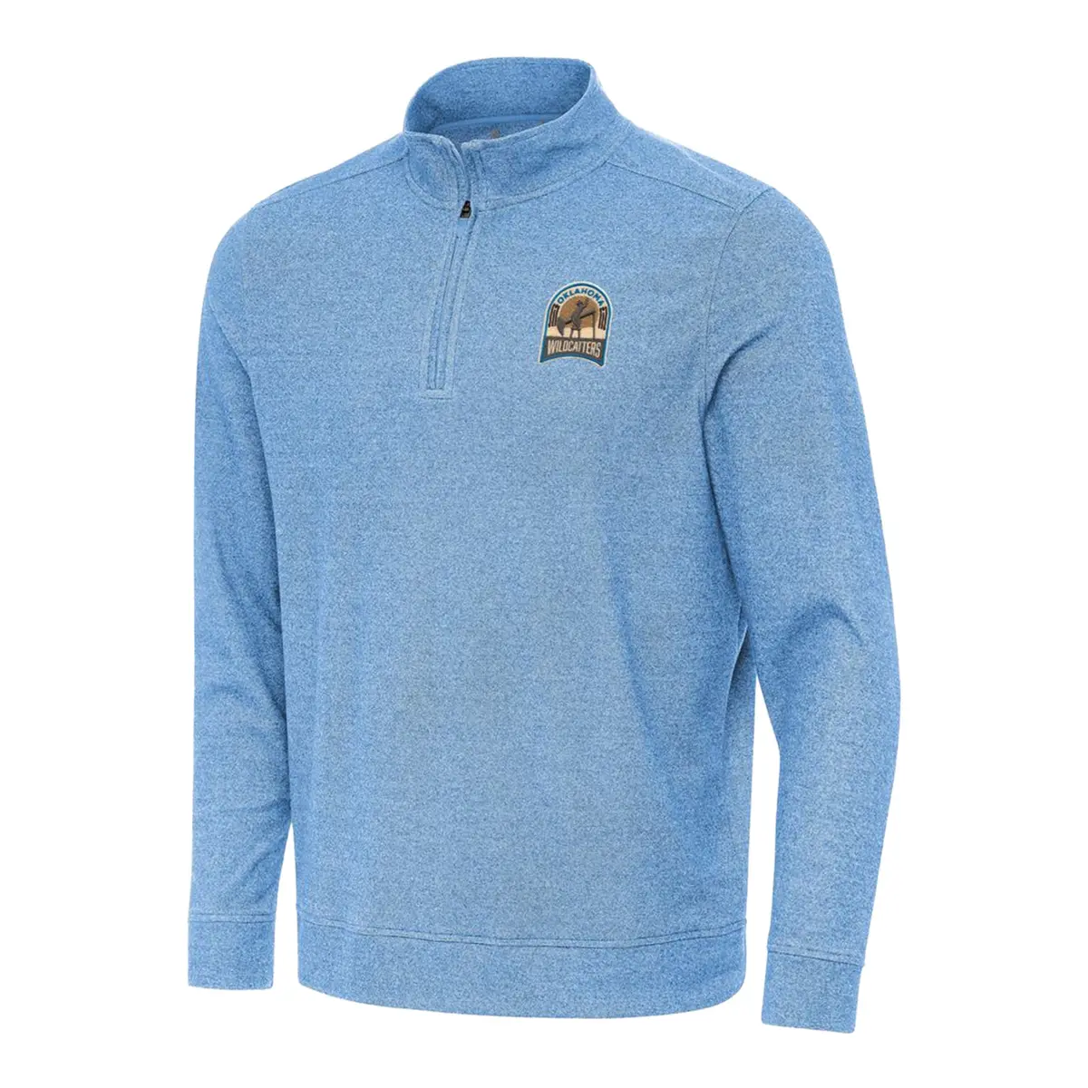 Pbr X Antigua Oklahoma Wildcatters Subtle 1/4 Zip Pullover - Blue 1