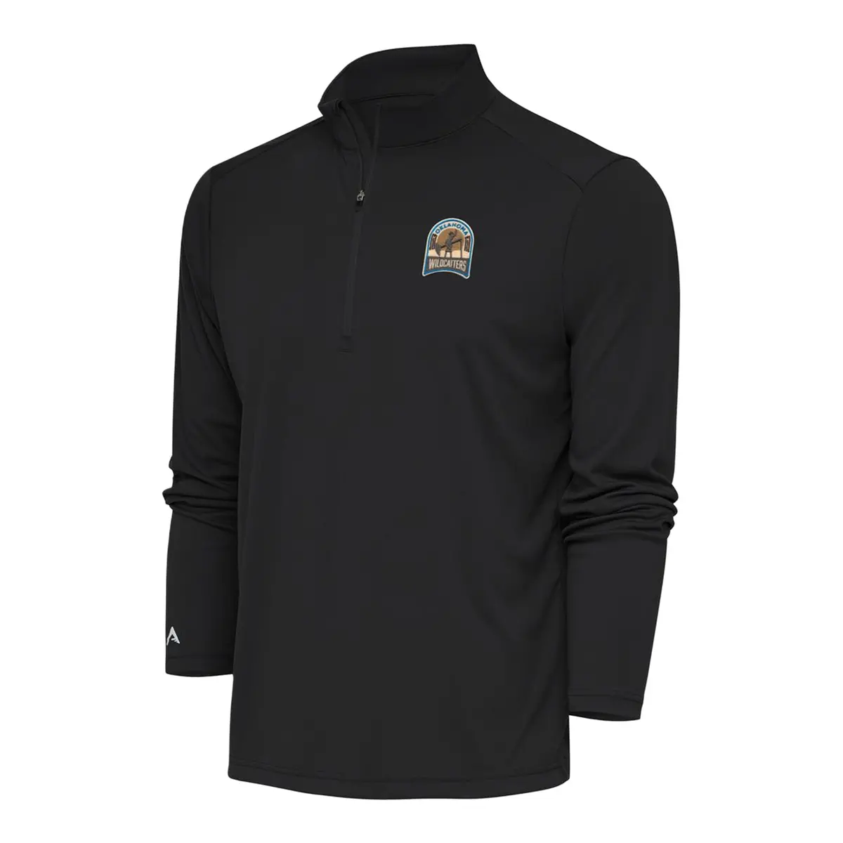 Pbr X Antigua Oklahoma Wildcatters Tribute 1/4 Zip Pullover - Black 1