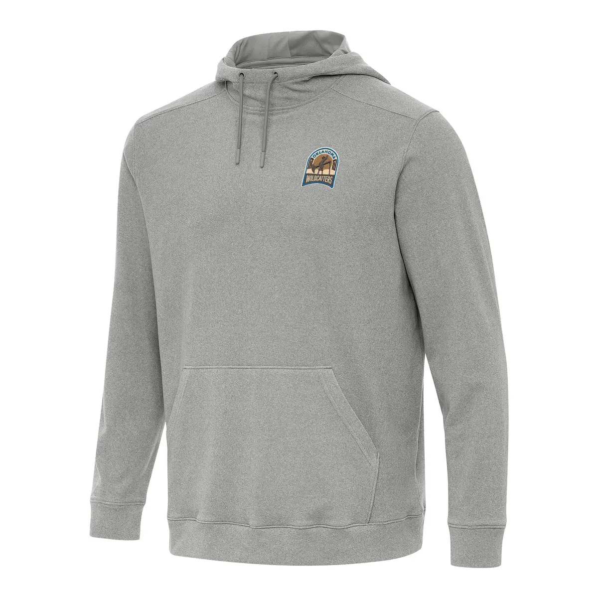 Pbr X Antigua Oklahoma Wildcatters Cloud Pullover Hoodie - Grey Heather 1