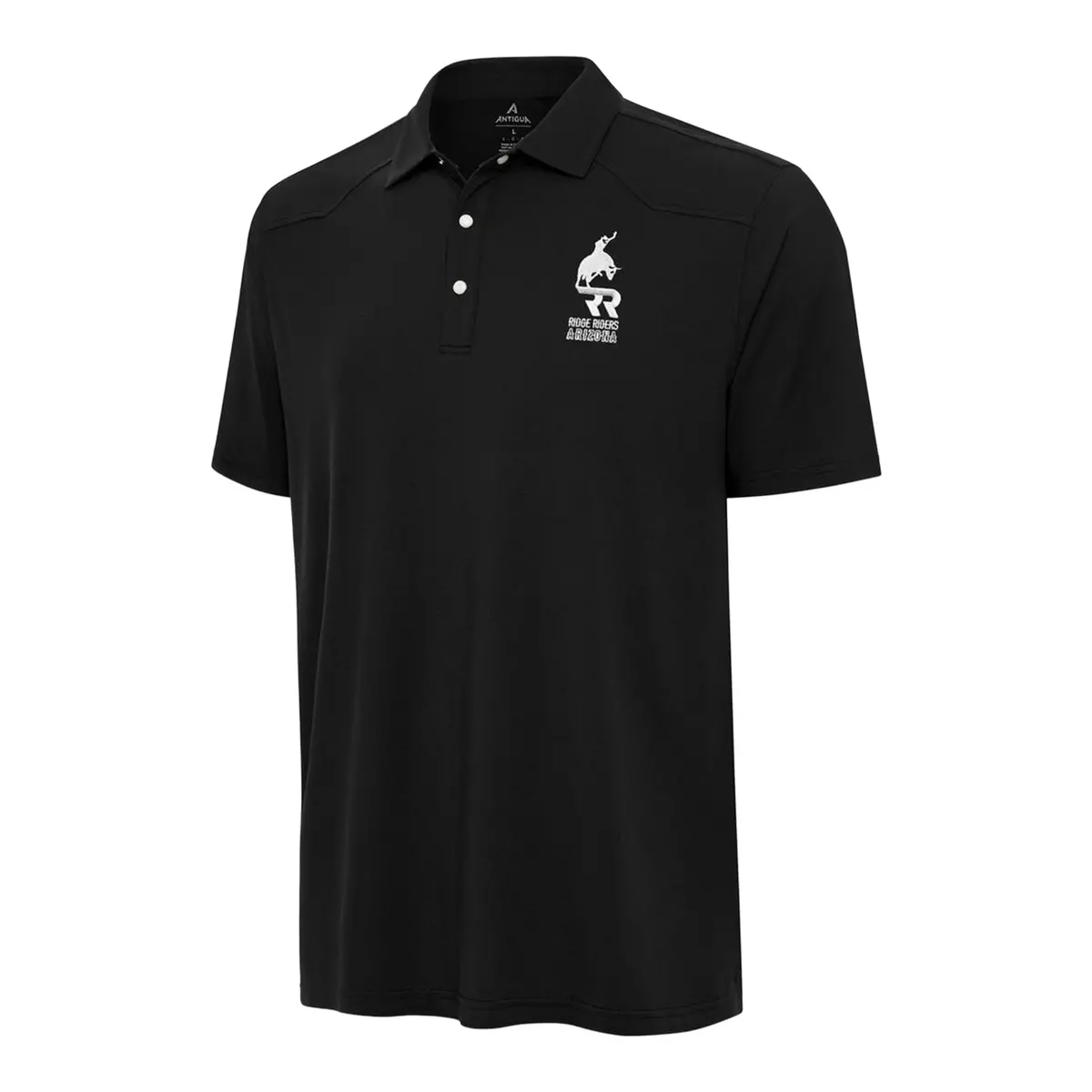 Pbr X Antigua Arizona Ridge Riders Western Polo - Black 1
