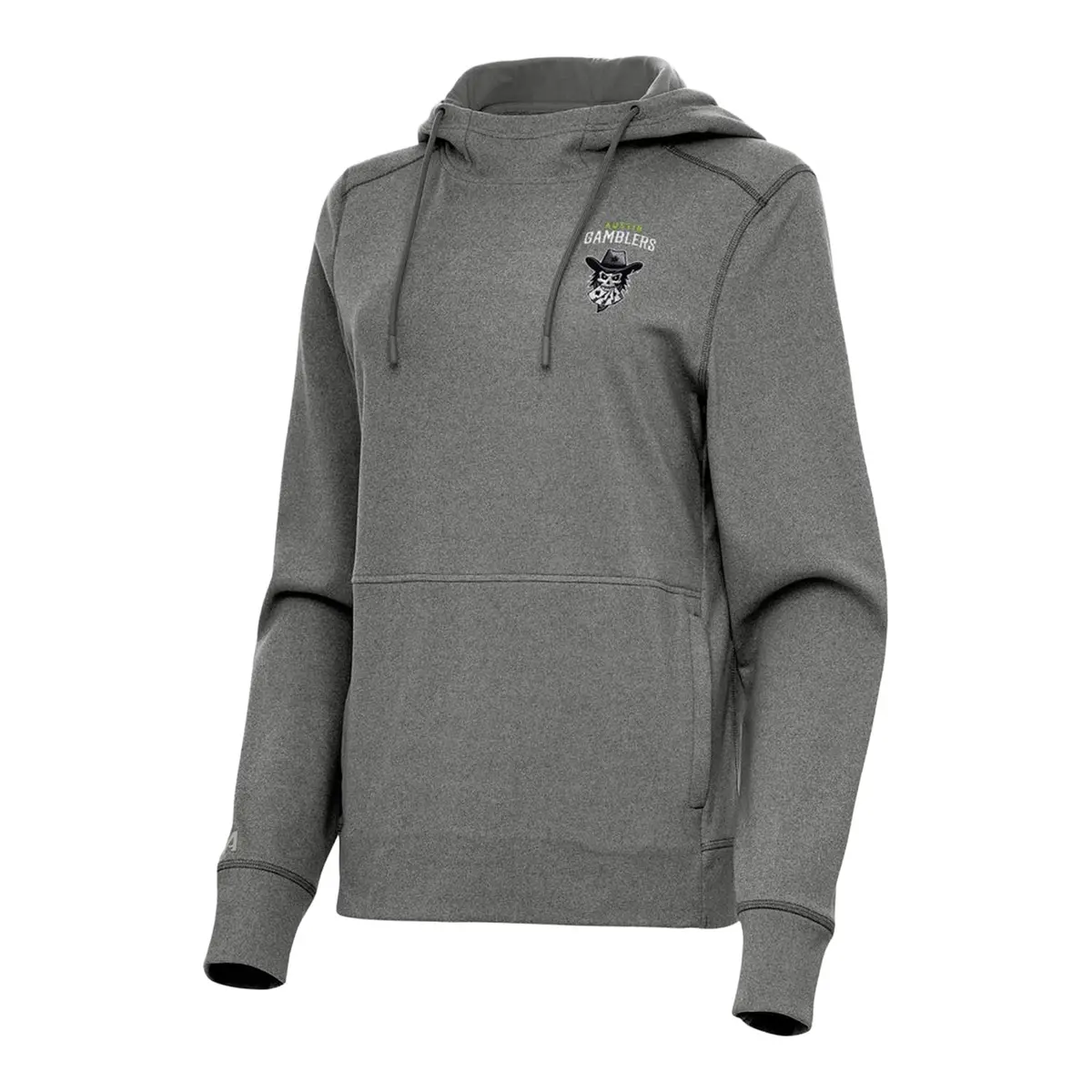 Pbr X Antigua Ladies Austin Gamblers Justice Pullover Hoodie - Silver 1