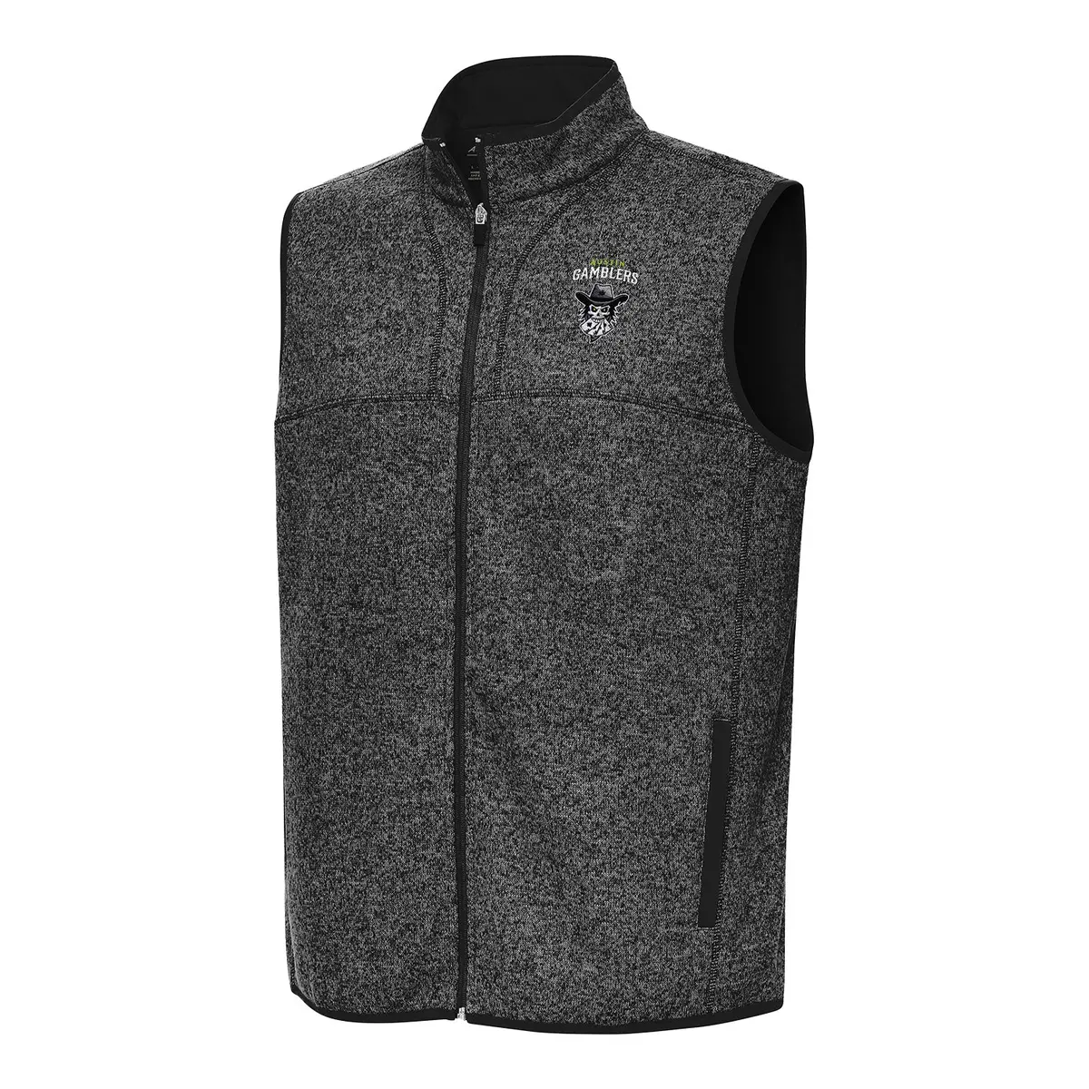 Pbr X Antigua Austin Gamblers Fortune Vest - Black Heather 1