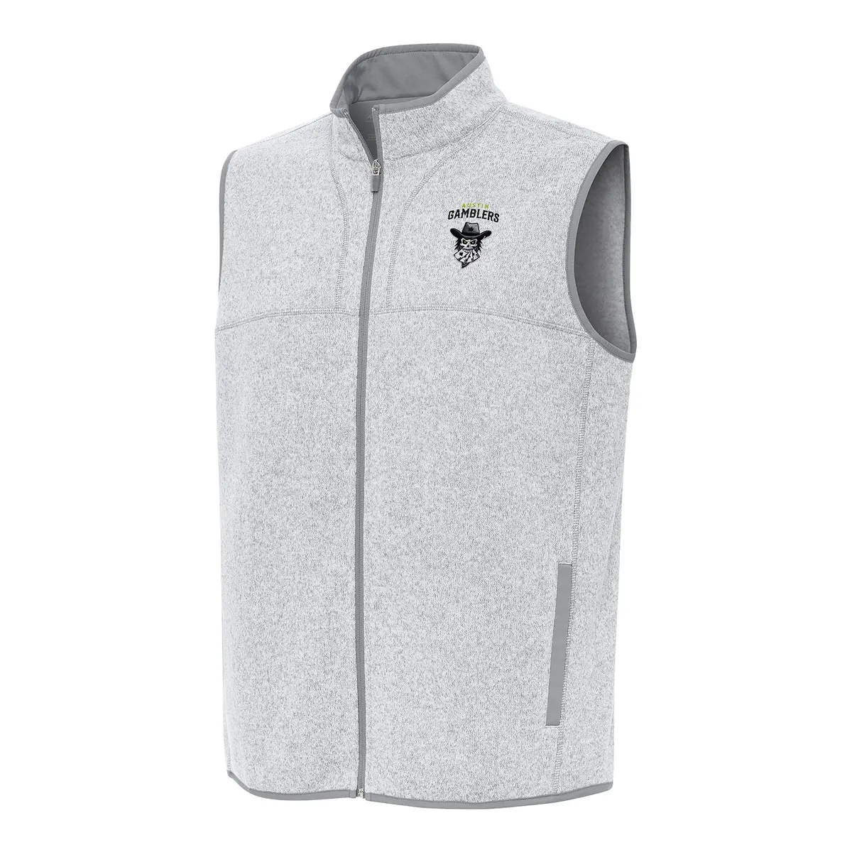 Pbr X Antigua Austin Gamblers Fortune Vest - Light Grey Heather 1