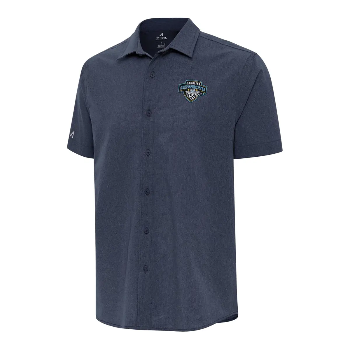 Pbr X Antigua Carolina Cowboys Activate Woven Shirt - Blue 1