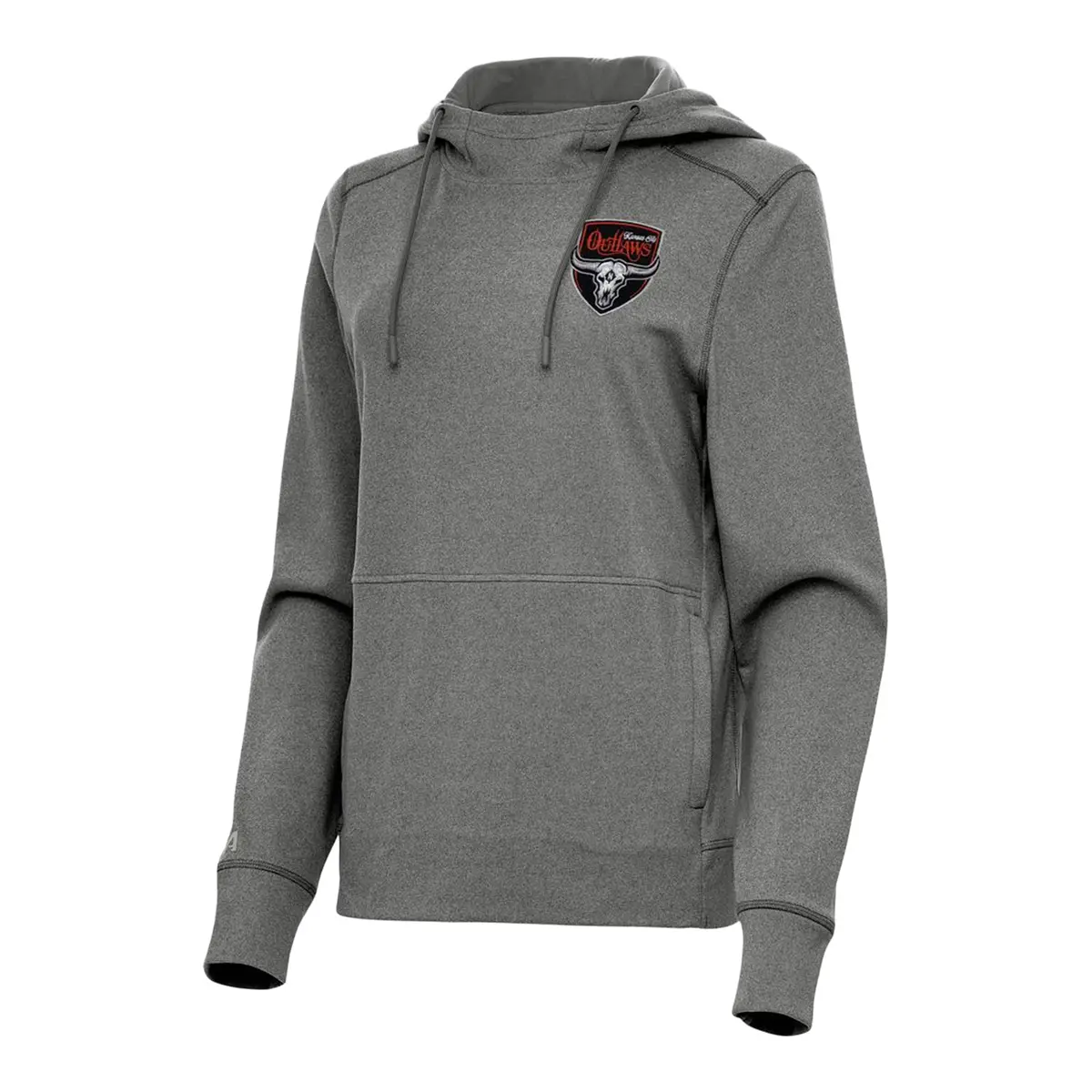 Pbr X Antigua Ladies Kansas City Outlaws Justice Pullover Hoodie - Silver 1