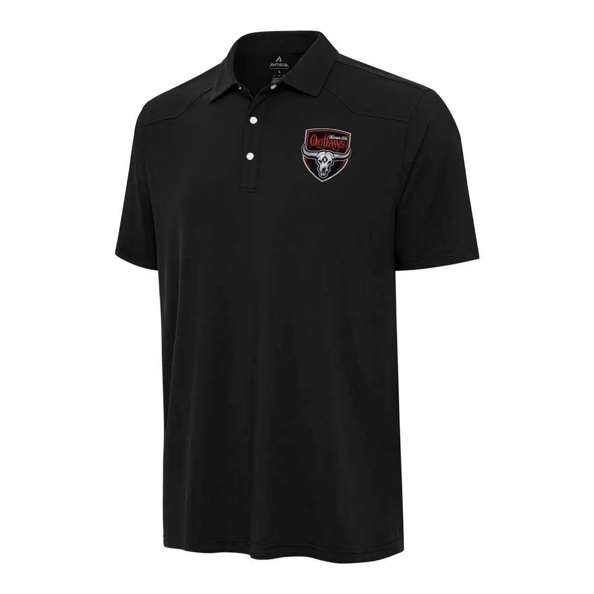 Pbr X Antigua Kansas City Outlaws Western Polo - Black 1