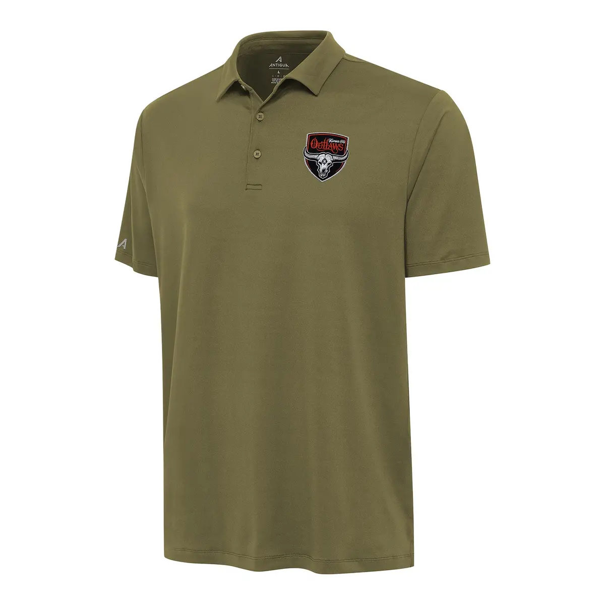 Pbr X Antigua Kansas City Outlaws Reprocess Polo - Burnt Olive 1